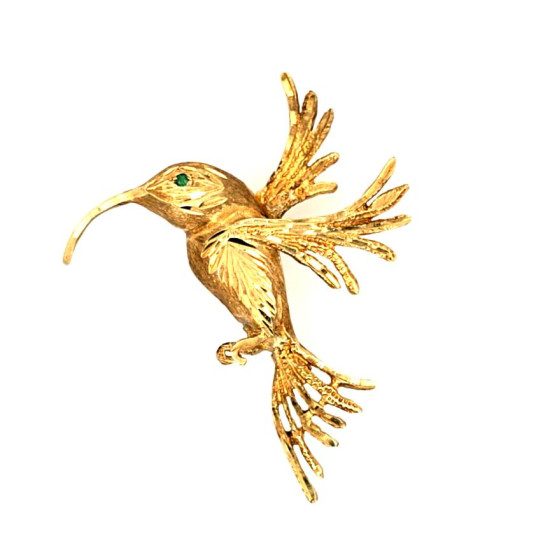 Pre Owned 9ct Kingfisher Brooch ZU116